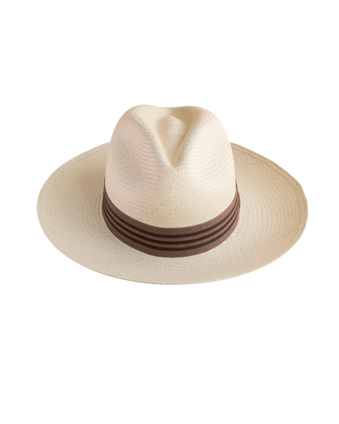 Sombrero de paja toquilla Llano talla M cintillo cafe