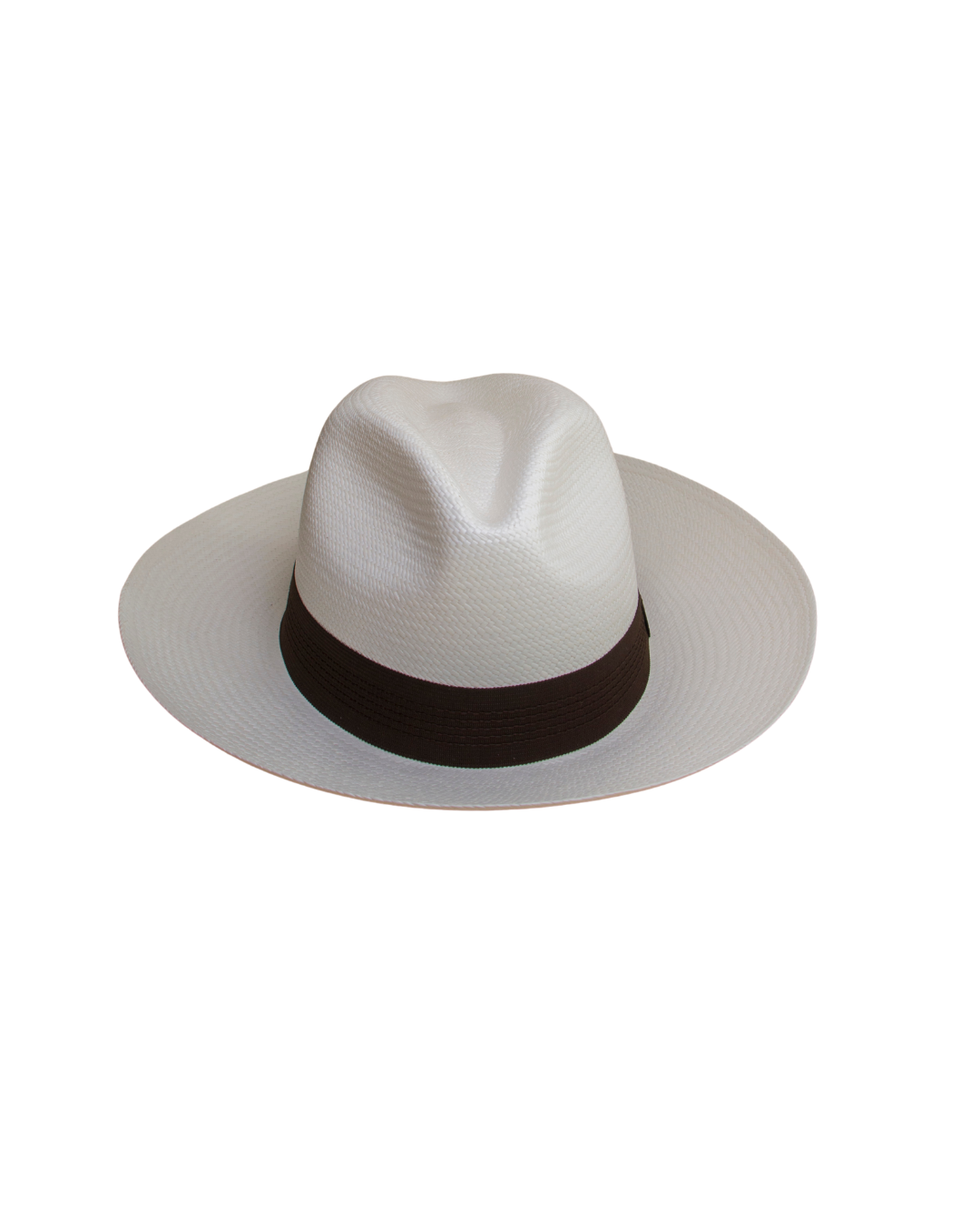 Sombrero de paja toquilla Llano M cintillo café